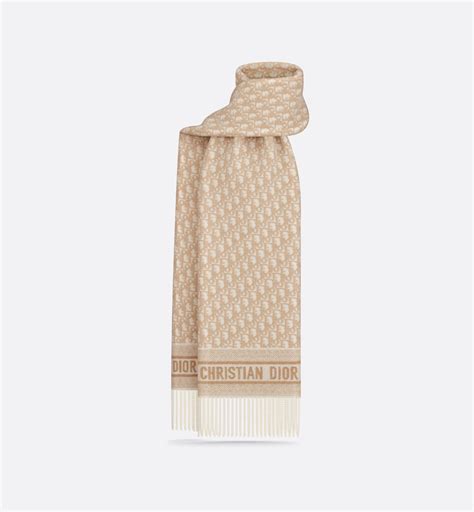 christian dior echarpe|Dior Oblique Scarf Ecru and Beige Cashmere .